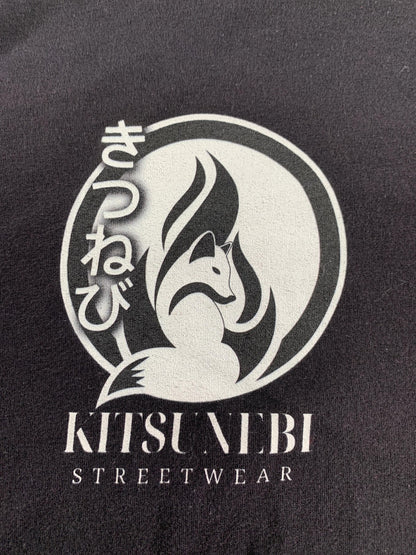 Kitsunebi Shirt Mens Small Black Anime Science Graphic Tee Streetwear Fox Logo