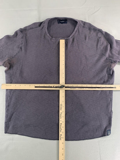 Lucky Brand Shirt Mens Extra Large Gray Waffle Knit Long Sleeve Thermal Casual