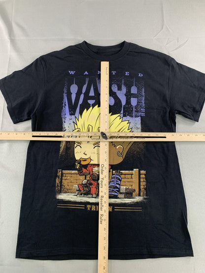 Trigun Vash the Stampede Shirt Mens Medium Black Funko Anime Graphic Tee Wanted