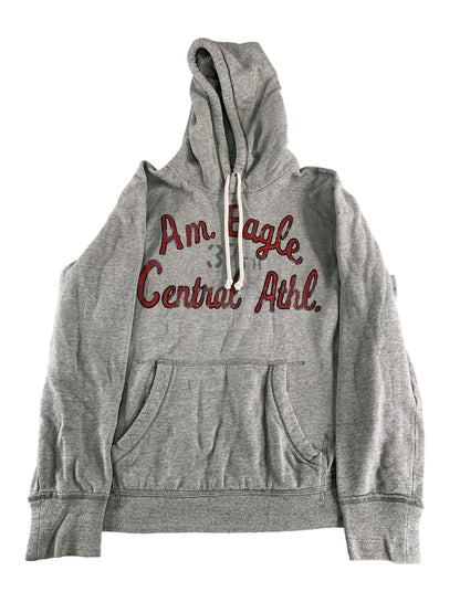American Eagle Hoodie Mens Large Central Athl Pullover Sweatshirt Embroidered