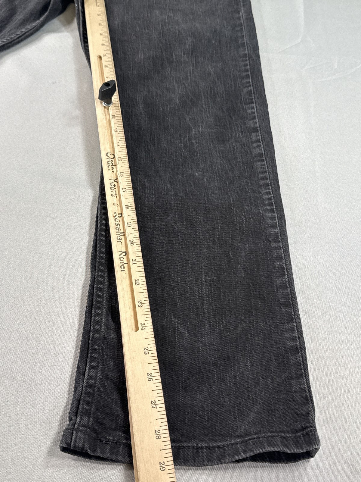 Levi's Straight Leg Jeans W36 L29 Black Denim Unisex Regular Fit Pre Washed