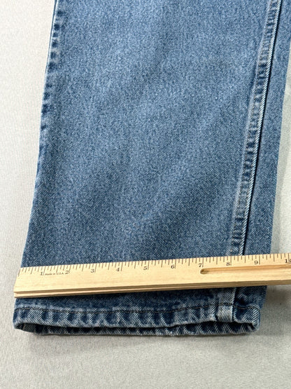Wrangler Relaxed Fit Jeans Mens 42x36 Blue Denim Straight Leg Classic Cowboy
