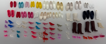 Barbie Doll Shoes Huge Lot Vintage Mixed Heels Boots Sneakers Cowboy Ken 100+pc