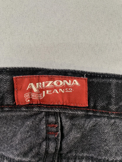 Arizona Jean Co Jeans Boys 10 Husky Black Gray Relaxed Straight Denim 5 Pocket