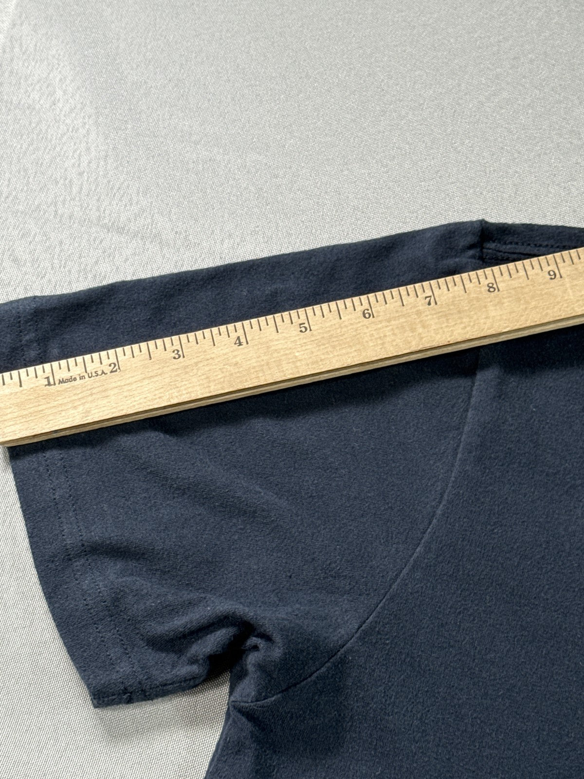 True Classic Crewneck Short Sleeve Tee Mens L Navy Blue Cotton Basic Solid Neck