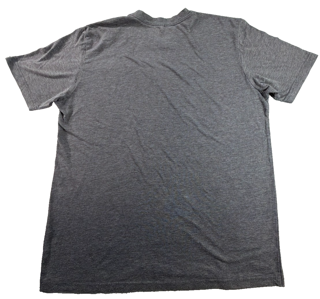 Rusty Surf Mens Large Gray Heather Skull Wings Graphic Tee Short Sleeve T-Shirt