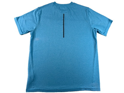 New Balance Mens M Light Blue Performance Athletic Tee Short Sleeve Mesh Running