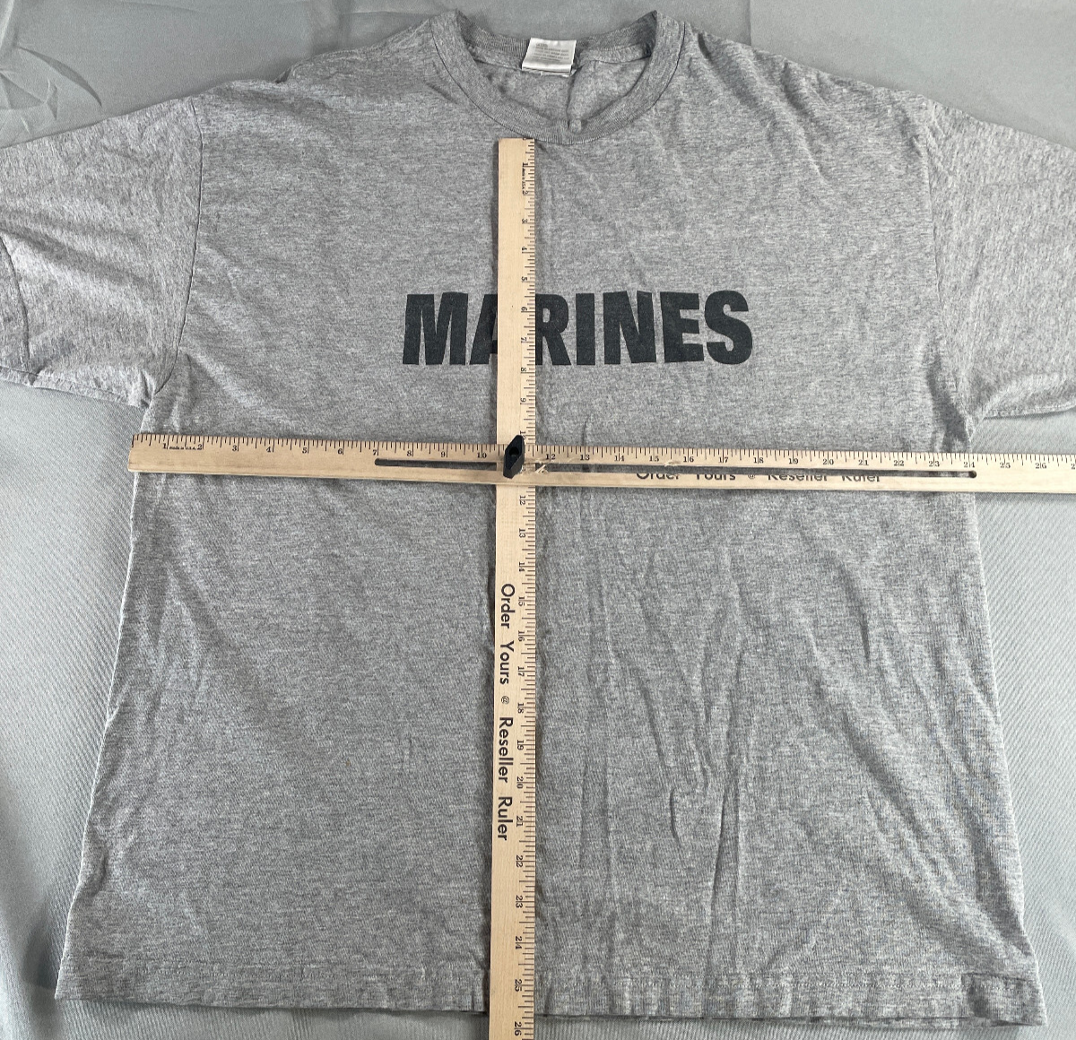7.62 Design Marines T-Shirt XXL Gray Distinctive Military Graphic USA Cotton