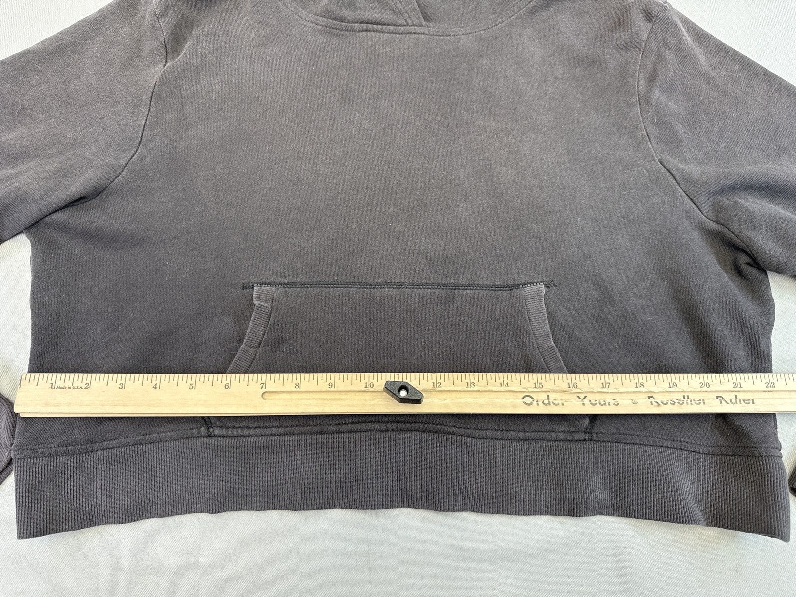 Old Navy Pullover Hoodie XXL Gray Cotton Relaxed Fit Kangaroo Pocket Long