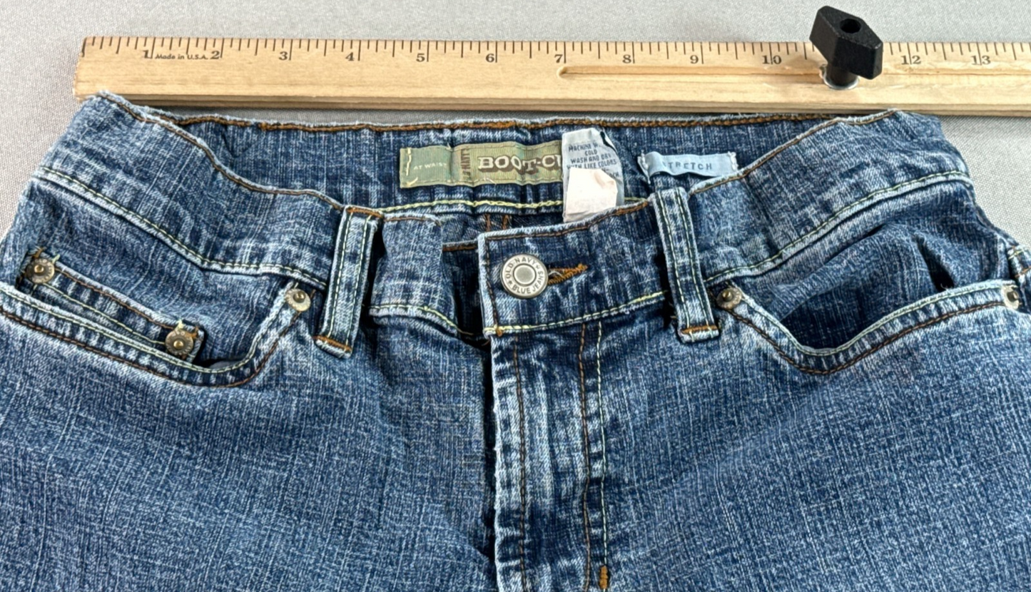 Old Navy Boot Cut Jeans Womens 2 Short Stretch Blue Denim Mid Rise Pants