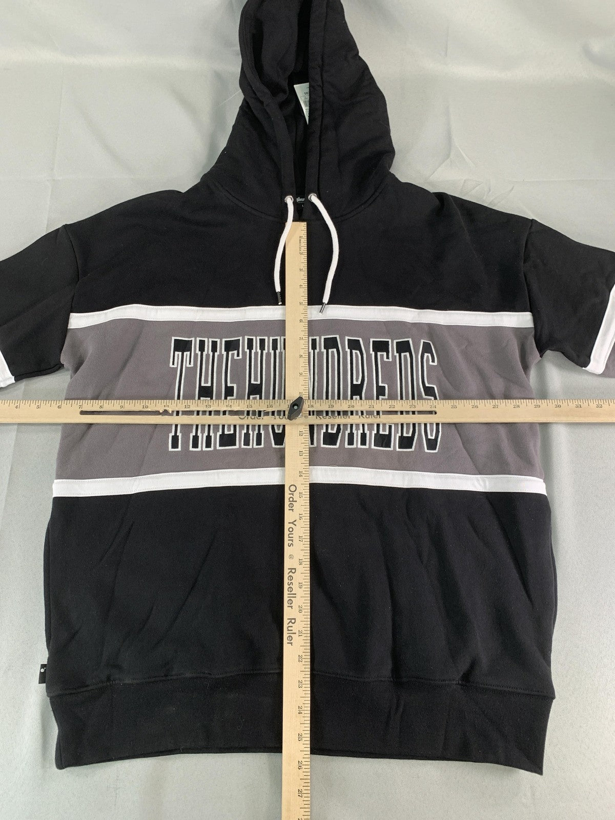 The Hundreds Hoodie Mens Medium Black Gray Rebel Hood Zumiez Streetwear on