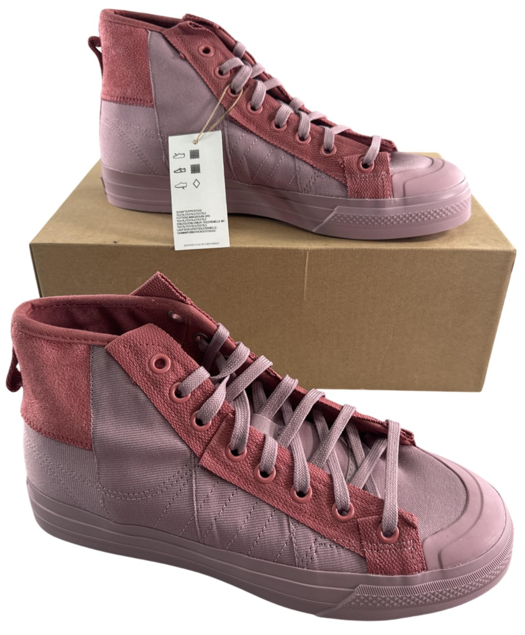 Adidas Originals Nizza Hi Parley Shoes Mens Size 9.5 Pink Recycled GX6984 Suede