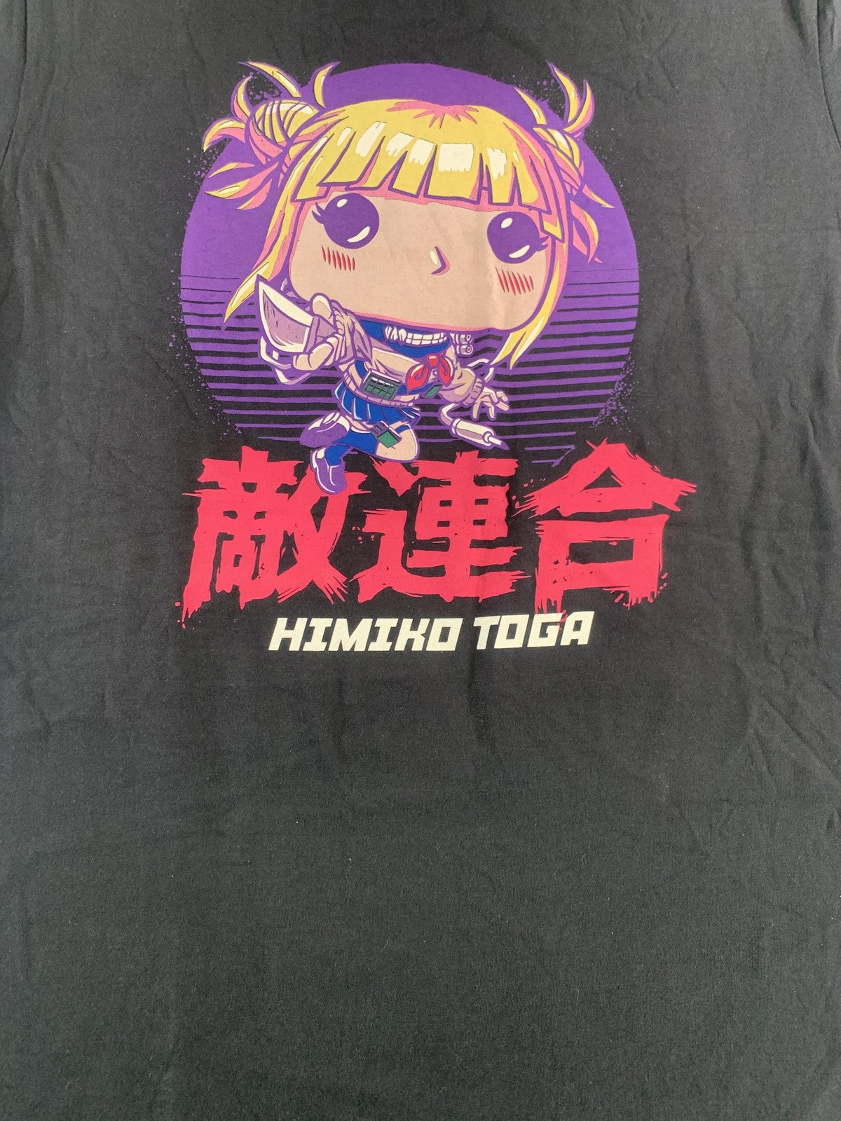 My Hero Academia Shirt Mens Large Black Himiko Toga Funko Pop Tees Anime MHA 100