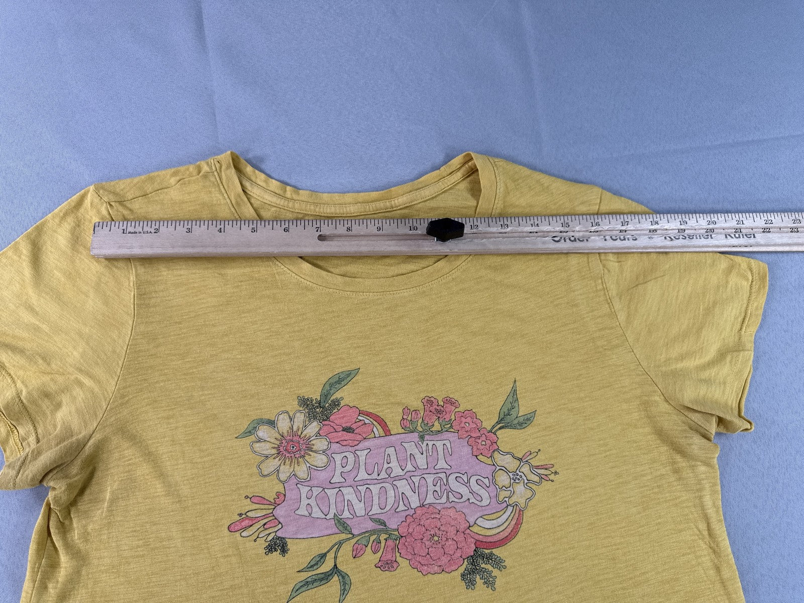 Old Navy Plant Kindness Graphic Tee Floral Yellow L Cotton Crewneck Short Sleeve