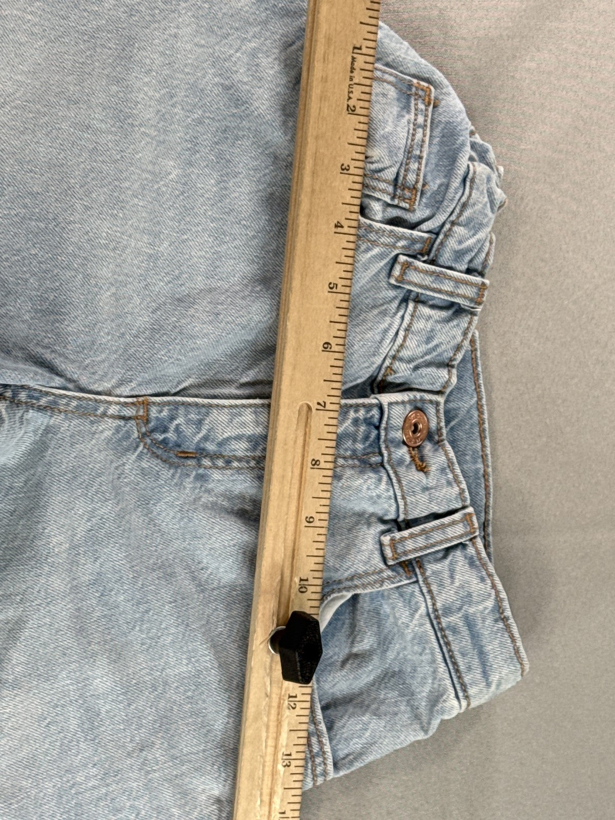 Art class Wide Leg Jeans Womens 8 Light Wash 100% Cotton Distressed Vintage