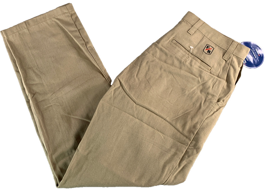 Riverside Tecasafe FR Work Pants 33x33 Beige Flame Resistant Arc Rated HRC2 USA