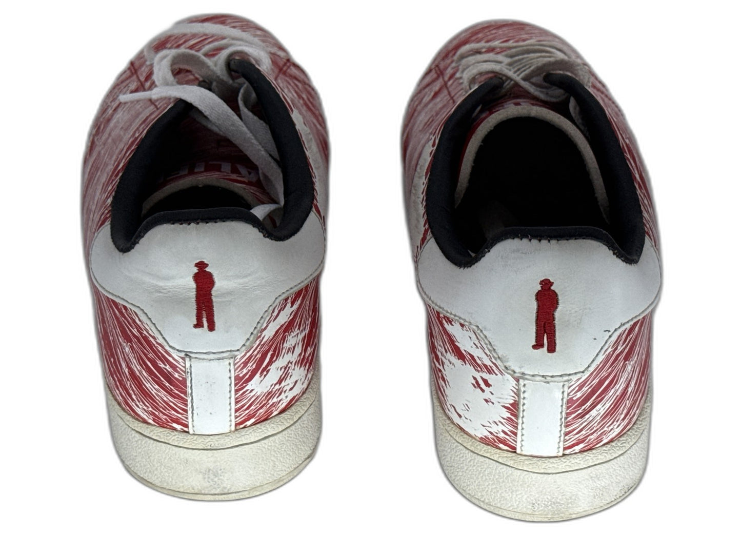 ALIFE SCRIBBLE CUP Sneakers Womens 12 Red Leather Lace Up All Over Print