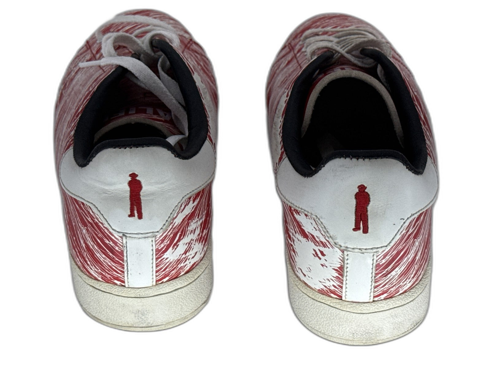 ALIFE SCRIBBLE CUP Sneakers Womens 12 Red Leather Lace Up All Over Print