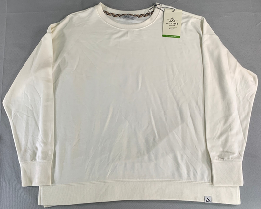 Alpine Design Women XXL Panorama Crew Bright White Modal Blend Long Sleeve Top