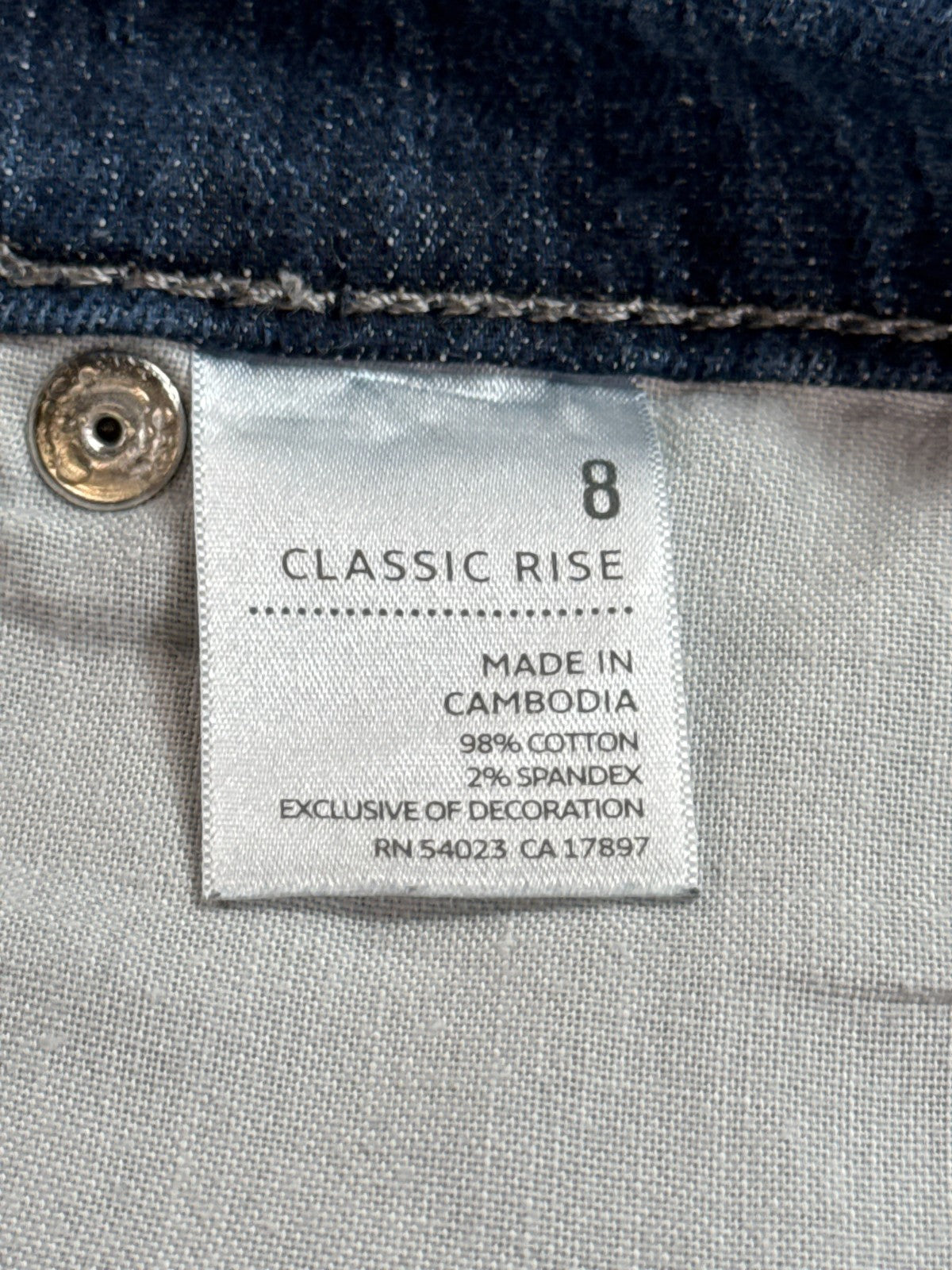 NY&C Bootcut Jeans Womens 8 Blue Classic Rise Stretch Denim Flare Leg Pants