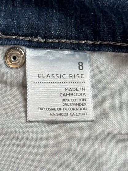 NY&C Bootcut Jeans Womens 8 Blue Classic Rise Stretch Denim Flare Leg Pants