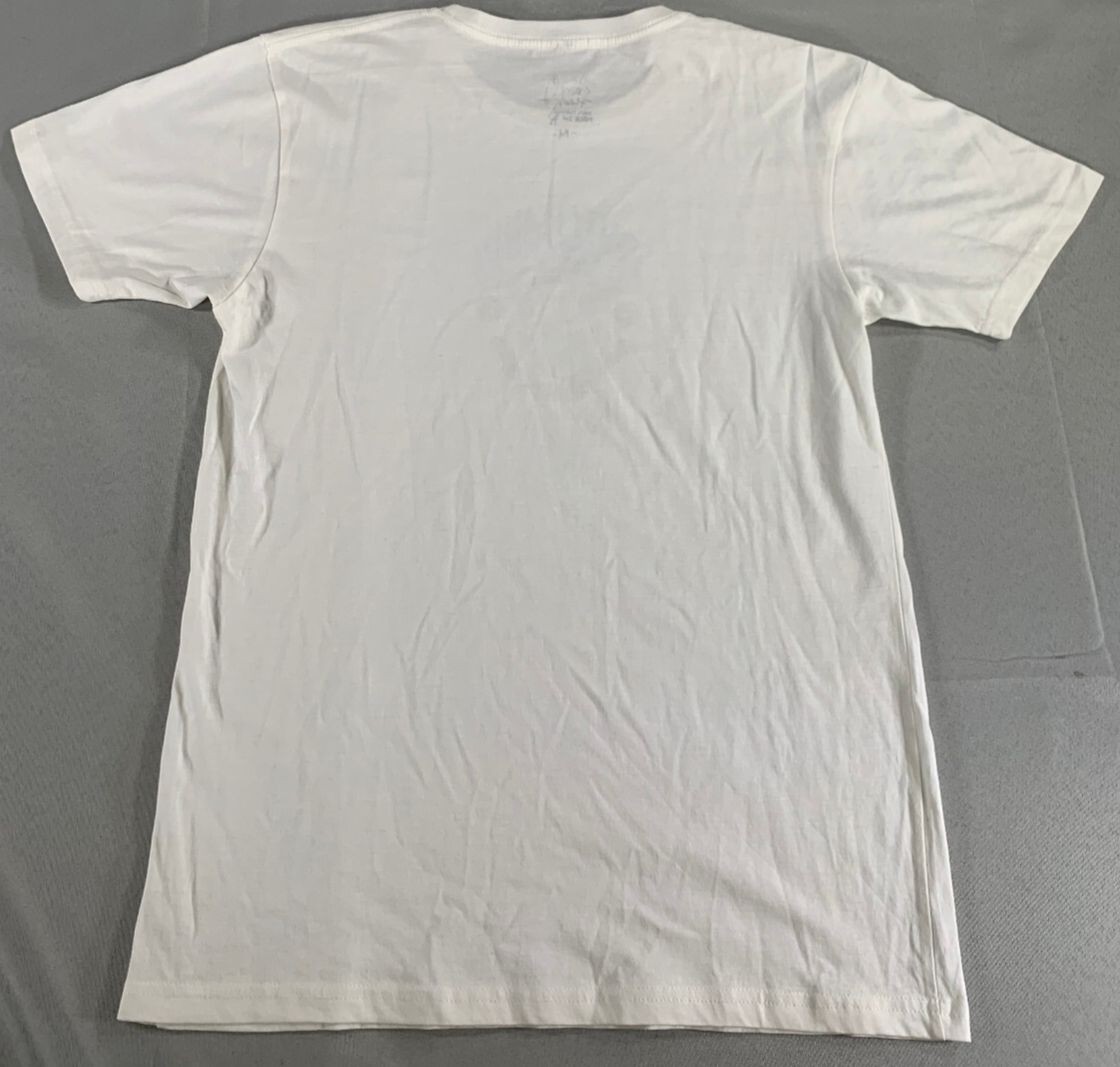 Salty Plank Los Angeles White T-Shirt Graphic Surf Captain Cotton Tee Size M USA