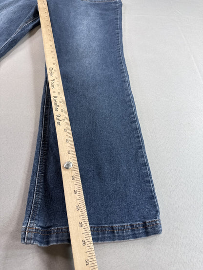 Nicole Miller York SOHO High Rise Slim Ankle Jeans 14 Blue Stretch Denim