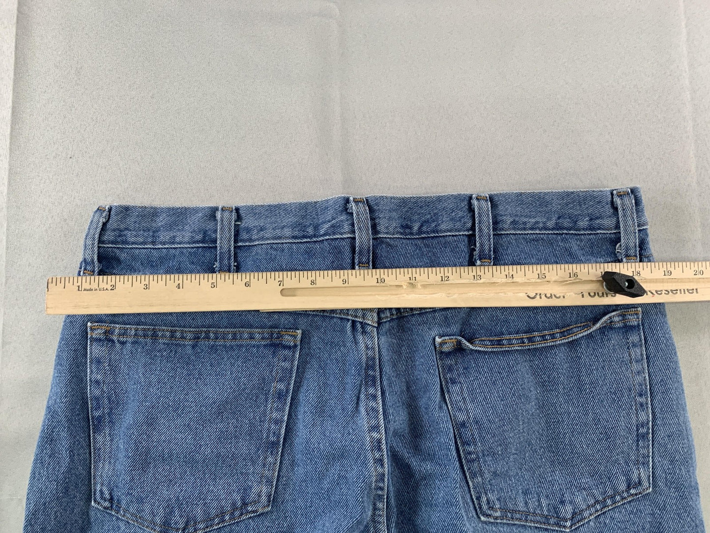 Rustler Jeans Mens 36x30 Blue Denim Straight Leg Five Pocket Zip Fly Medium Wash