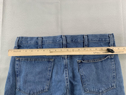 Rustler Jeans Mens 36x30 Blue Denim Straight Leg Five Pocket Zip Fly Medium Wash