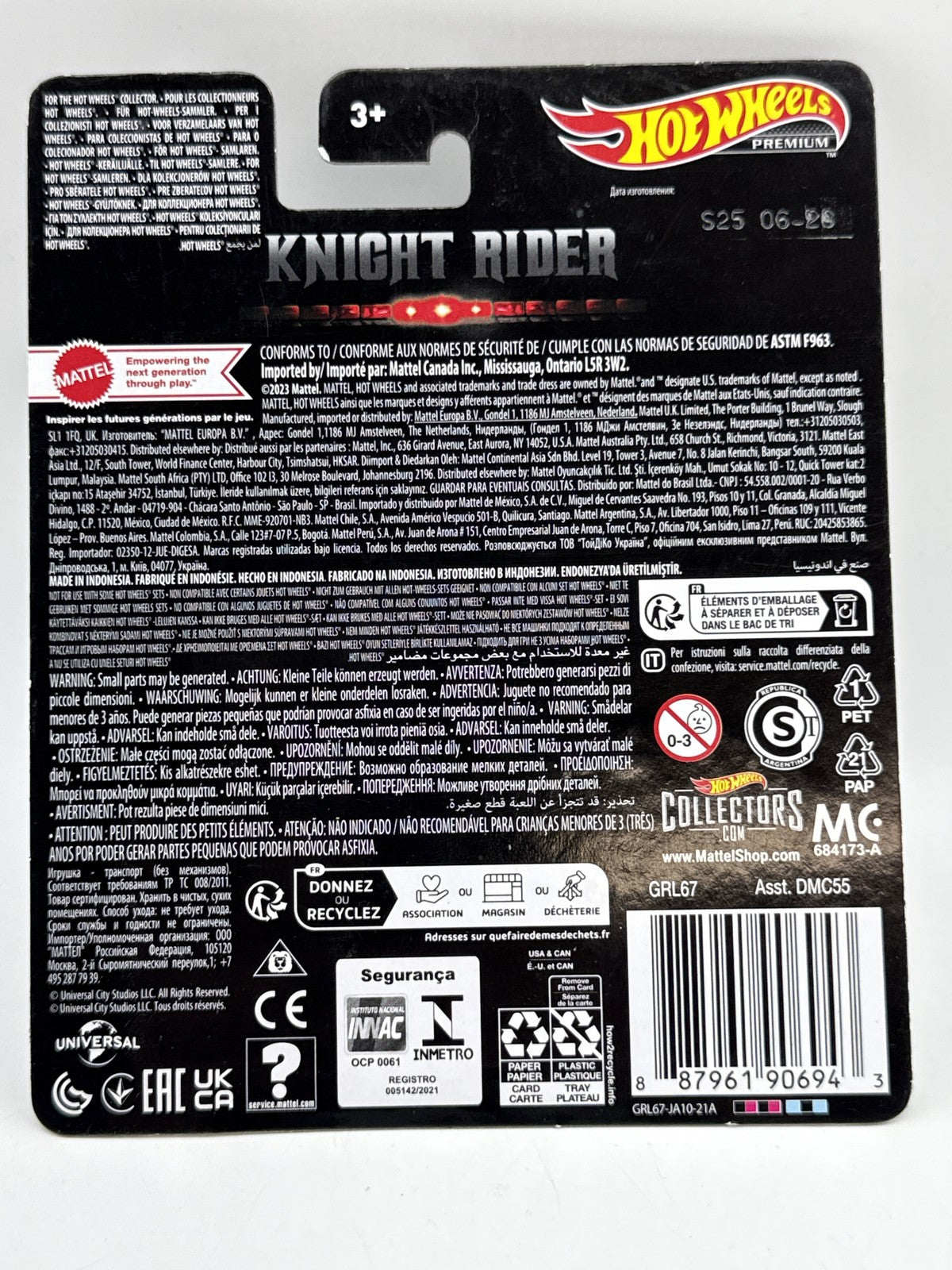 Hot Wheels Premium Knight Rider K.I.T.T. 1:64 Die Cast Model Car Black Metal