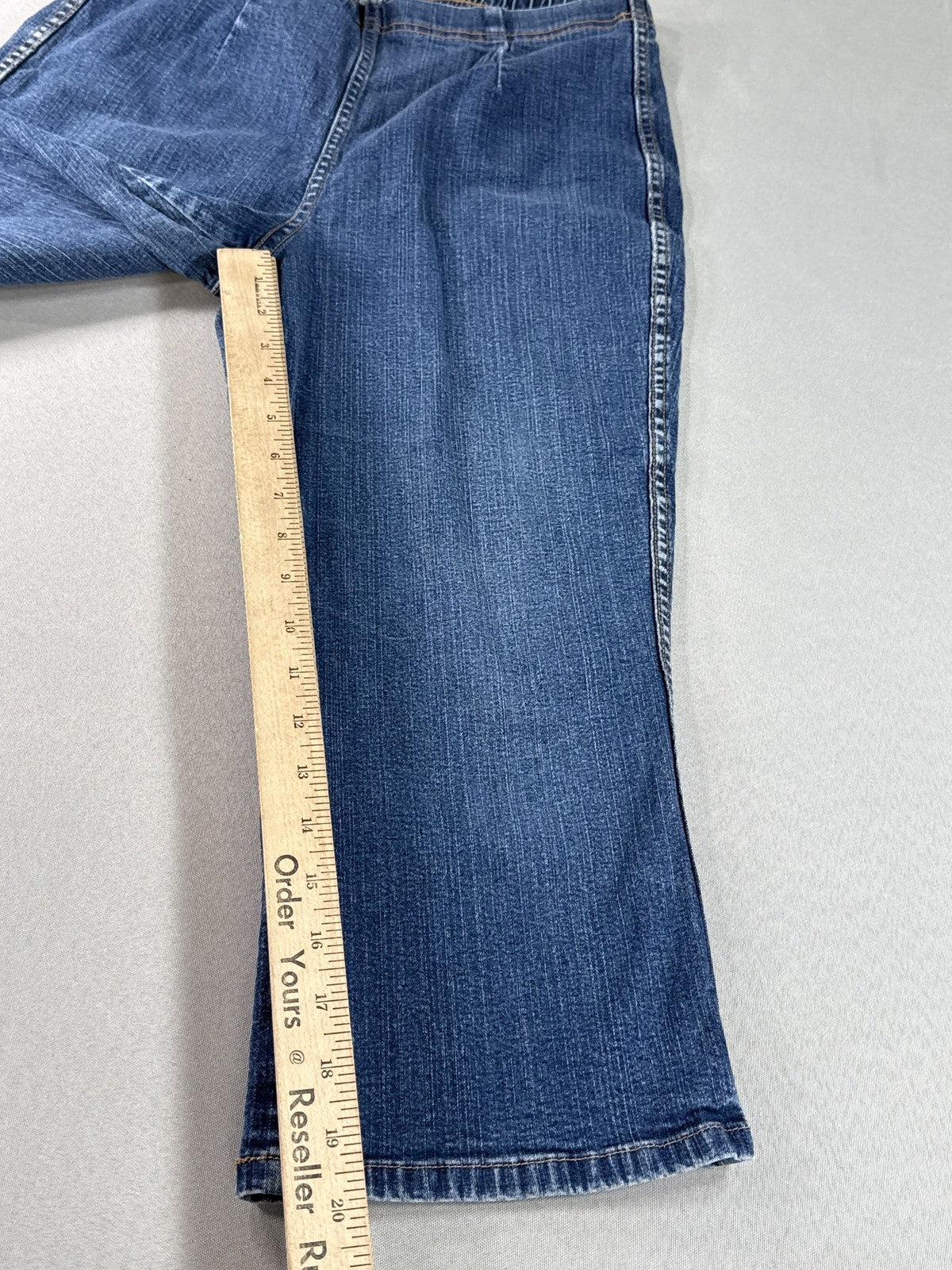 White Stag Jeans Womens M Blue Cotton Spandex Straight Leg Relaxed Fit