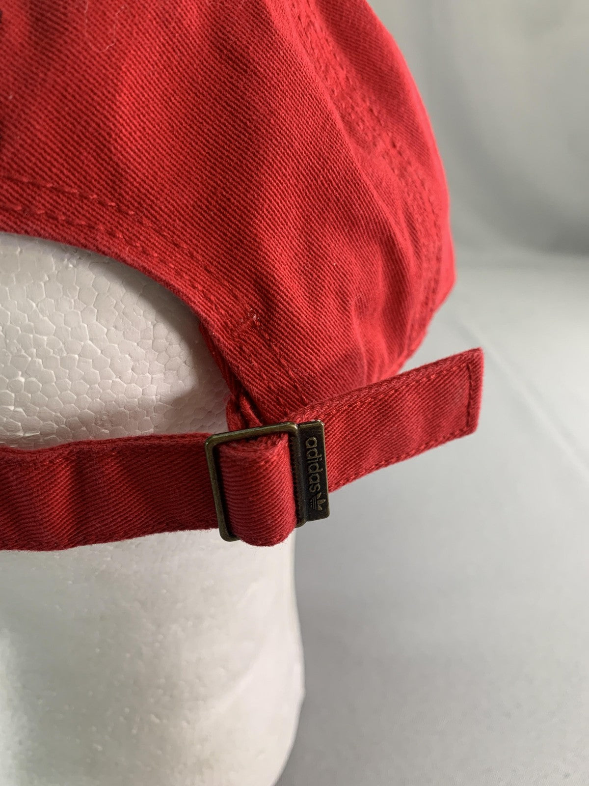 Adidas Originals Hat Cap Strap Back Mens One Size Red Trefoil Embroidered Logo