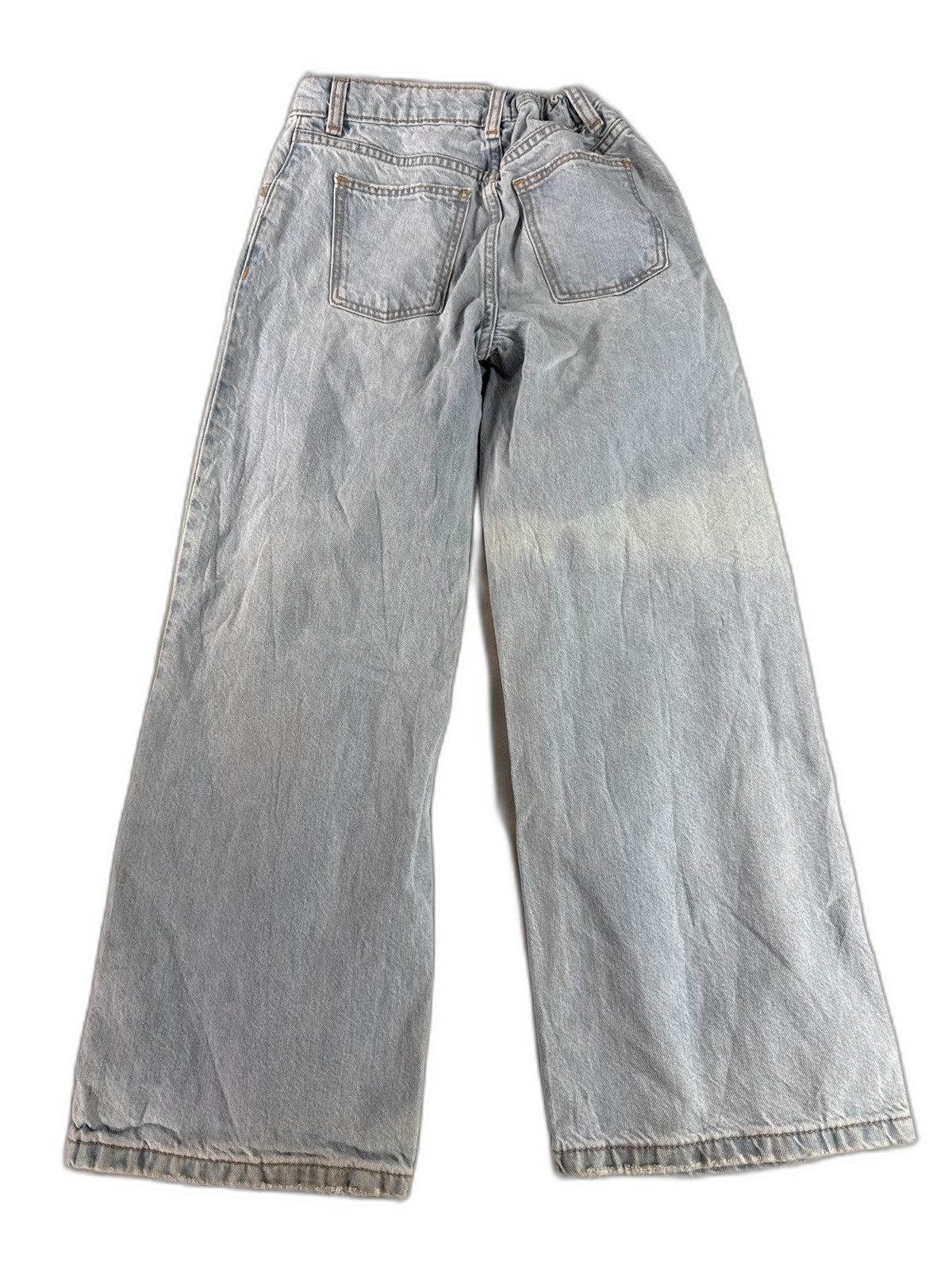 Art class Wide Leg Jeans Womens 8 Light Wash 100% Cotton Distressed Vintage
