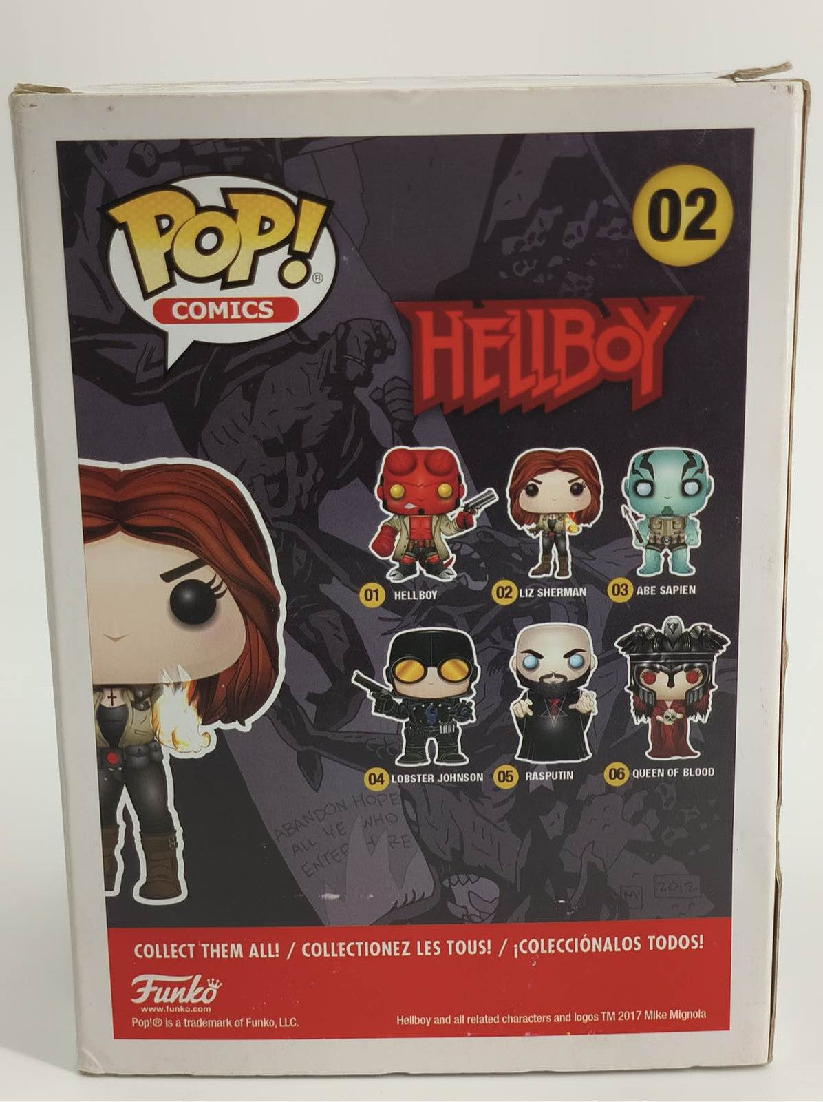 Funko Pop Hellboy Liz Sherman #02 Vinyl Figure Comics Series 2017 Pre-Owned Boxe