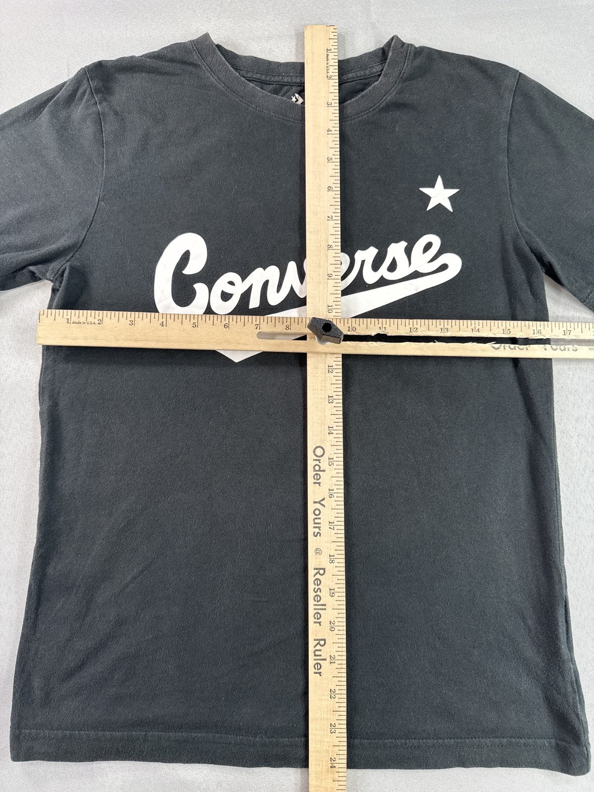 Converse All Star Chuck Taylor Graphic Tee L Black Cotton Crewneck Short