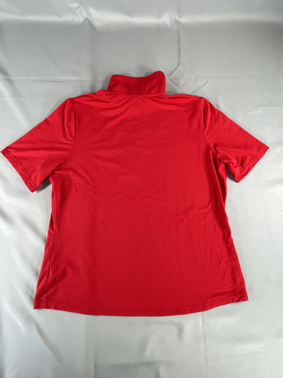 GGblue Luxe Sport Polo Shirt Womens Large Red Quarter Zip Performance Golf Top
