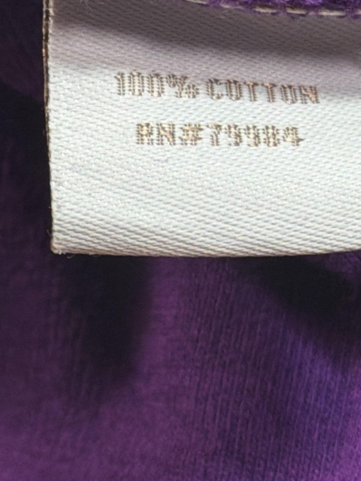 Chicos Purple V Neck Tee Womens Size 1 Medium 3/4 Sleeve Cotton Knit Top