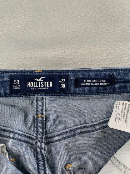 Hollister Jeans Womens 27 Ultra High Rise Distressed Skinny Denim Stretch Classi