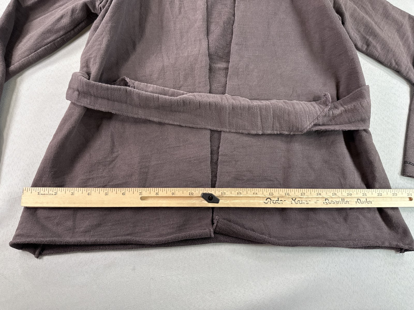 Lucky Brand 8WK3784 Hooded Open Cardigan XL Womens Brown Cotton Blend Long
