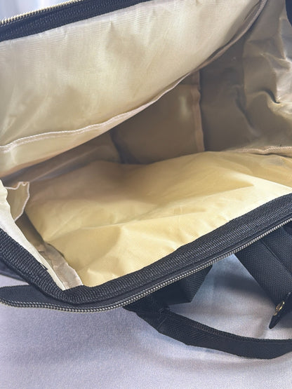 Mickey Mouse Diaper Bag Backpack Black Red Gold Zip Living Traveling Share Baby