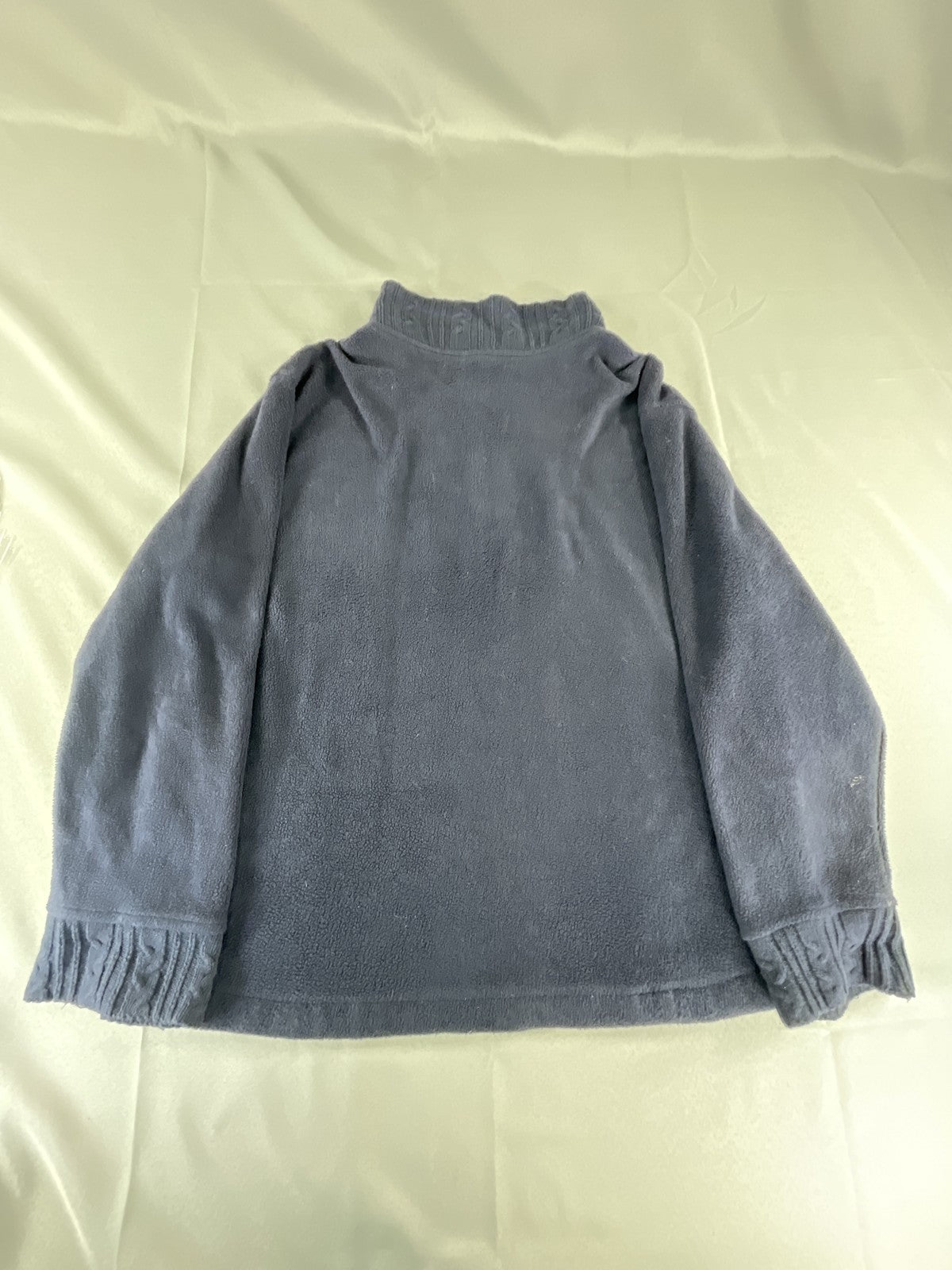 Pacer Fleece Jacket Womens Large Blue Full Zip Mock Neck Warm Cozy Polyester 100