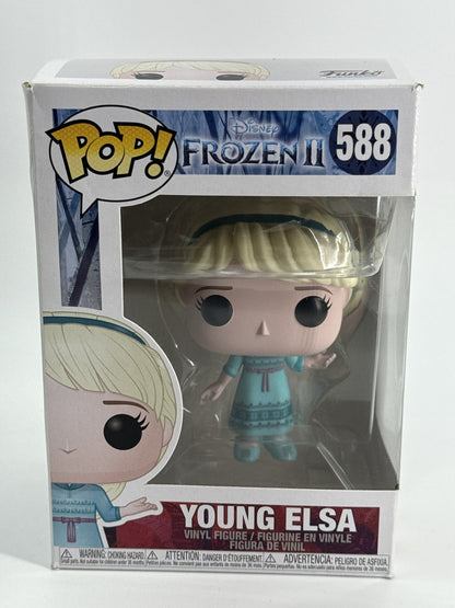 Funko Pop Young Elsa 588 Frozen II Vinyl Figure Disney Displayed with Box 2019