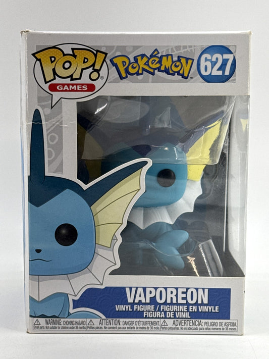 Funko Pop Vaporeon Games Pokémon Vinyl Figure #627 Blue Pokemon Boxed Animation
