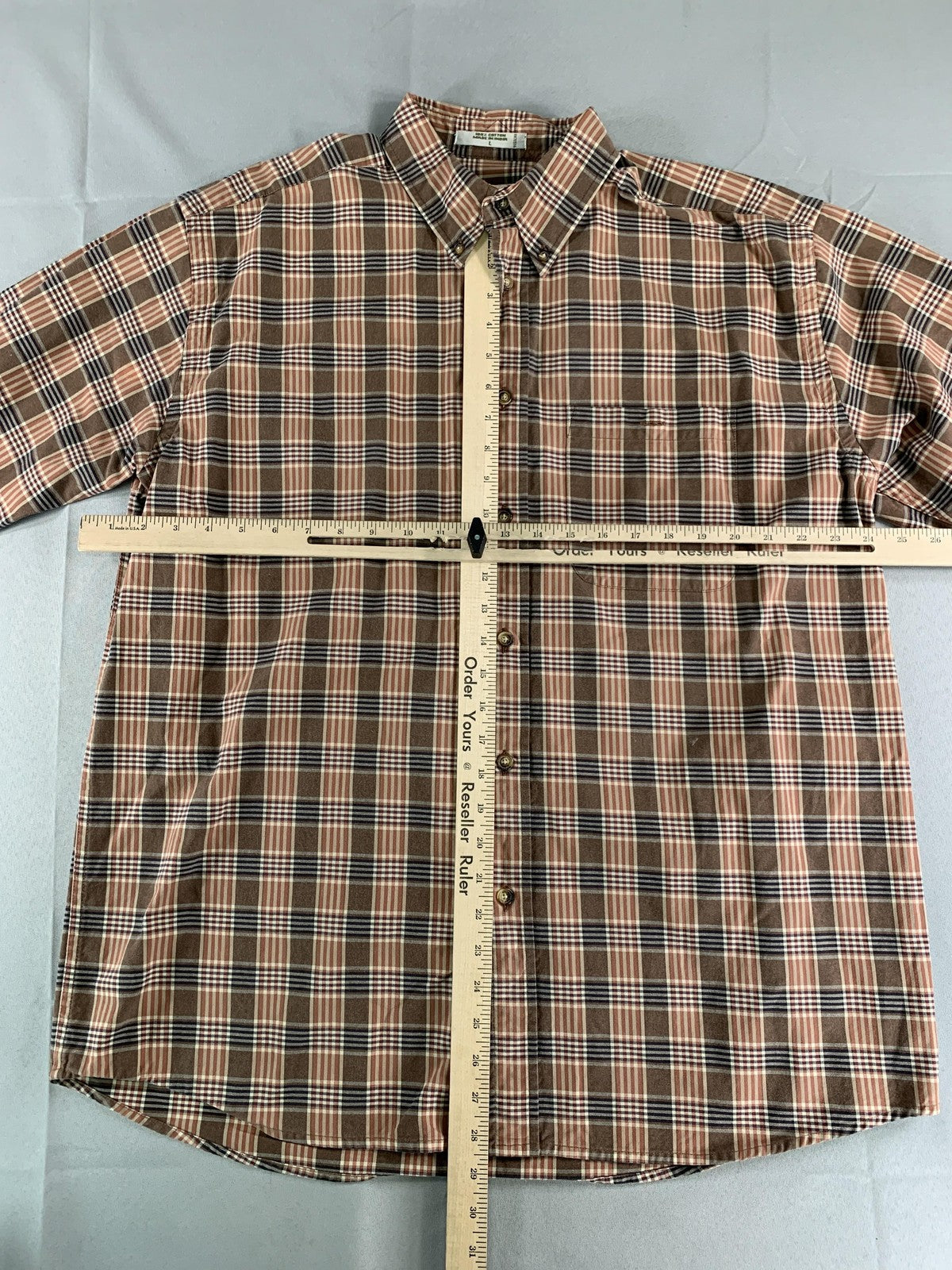 Orvis Shirt Mens Large Plaid Button Down Long Sleeve Casual Classic Outdoors 100