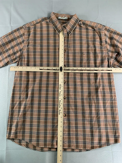 Orvis Shirt Mens Large Plaid Button Down Long Sleeve Casual Classic Outdoors 100