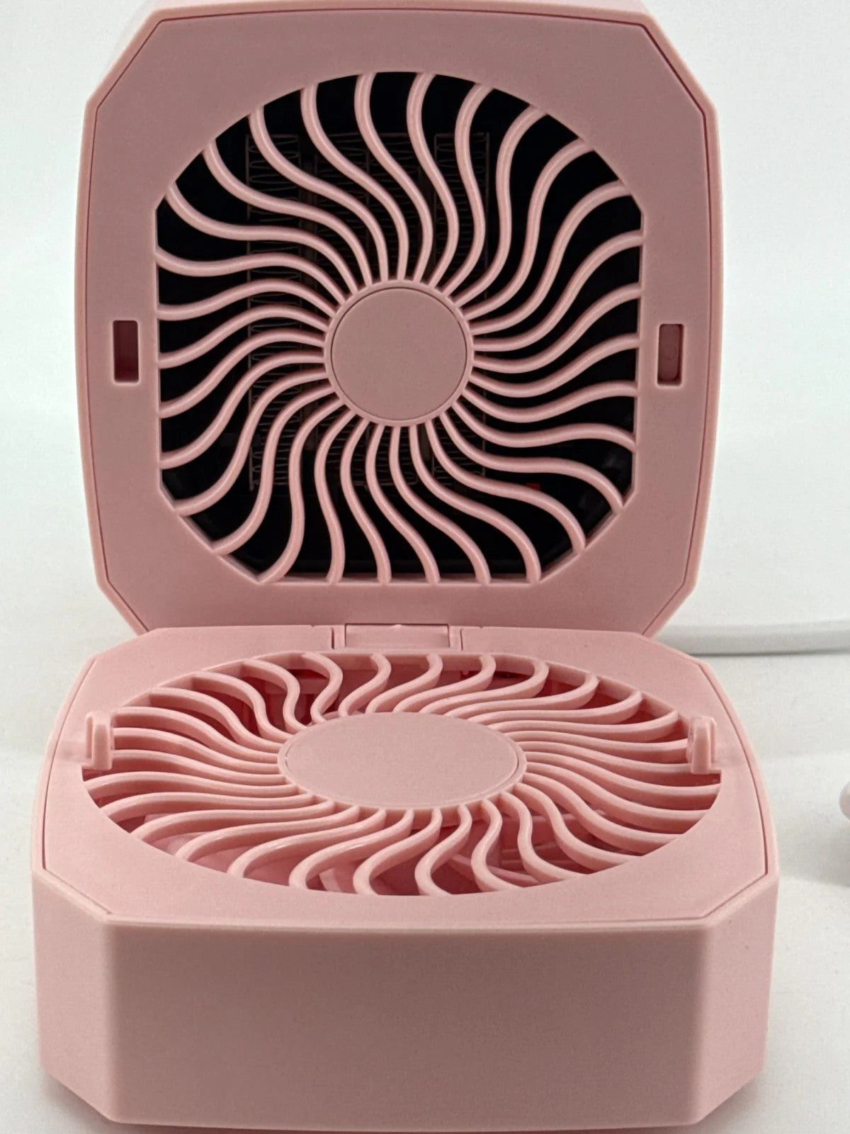 Mini Electric Heater Fan SGN-2203 Pink 2-in-1 Portable Quiet Desk Warmer Cooler