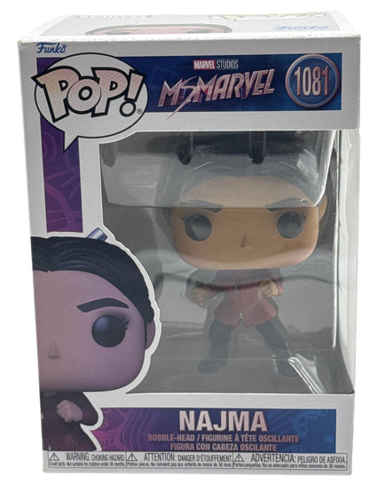 Funko Pop Najma 1081 Ms Marvel Disney Plus Bobblehead Vinyl Figure Multicolor