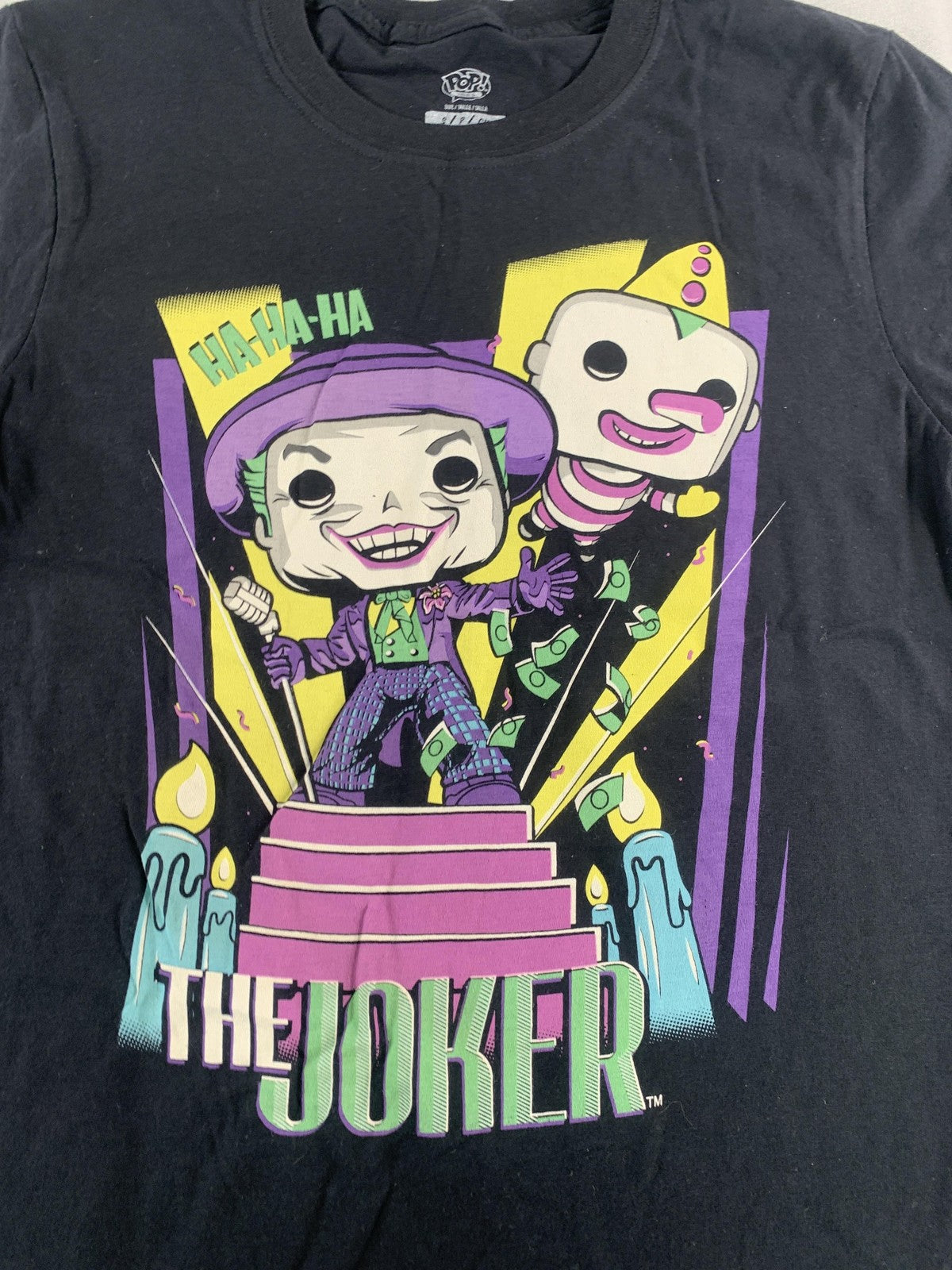 The Joker Shirt Mens Small Black DC Comics Batman Funko Pop Tees Graphic Tee 100