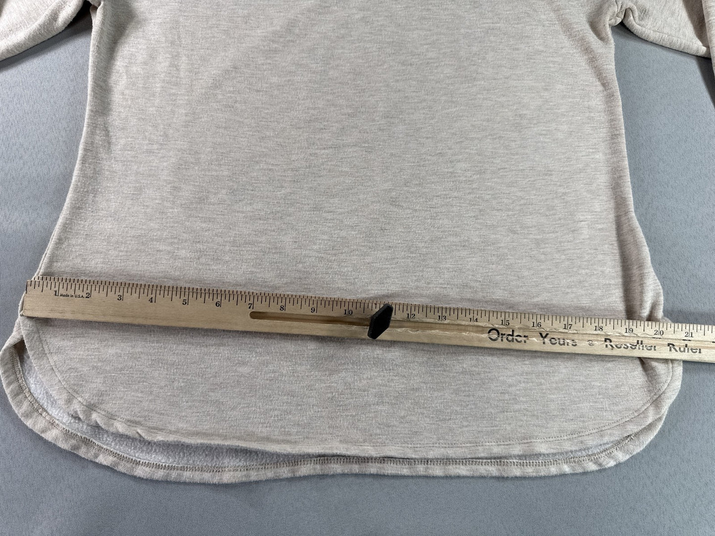Workshop Republic Clothing Long Sleeve Crewneck Top M Gray Soft Fabric Cotton