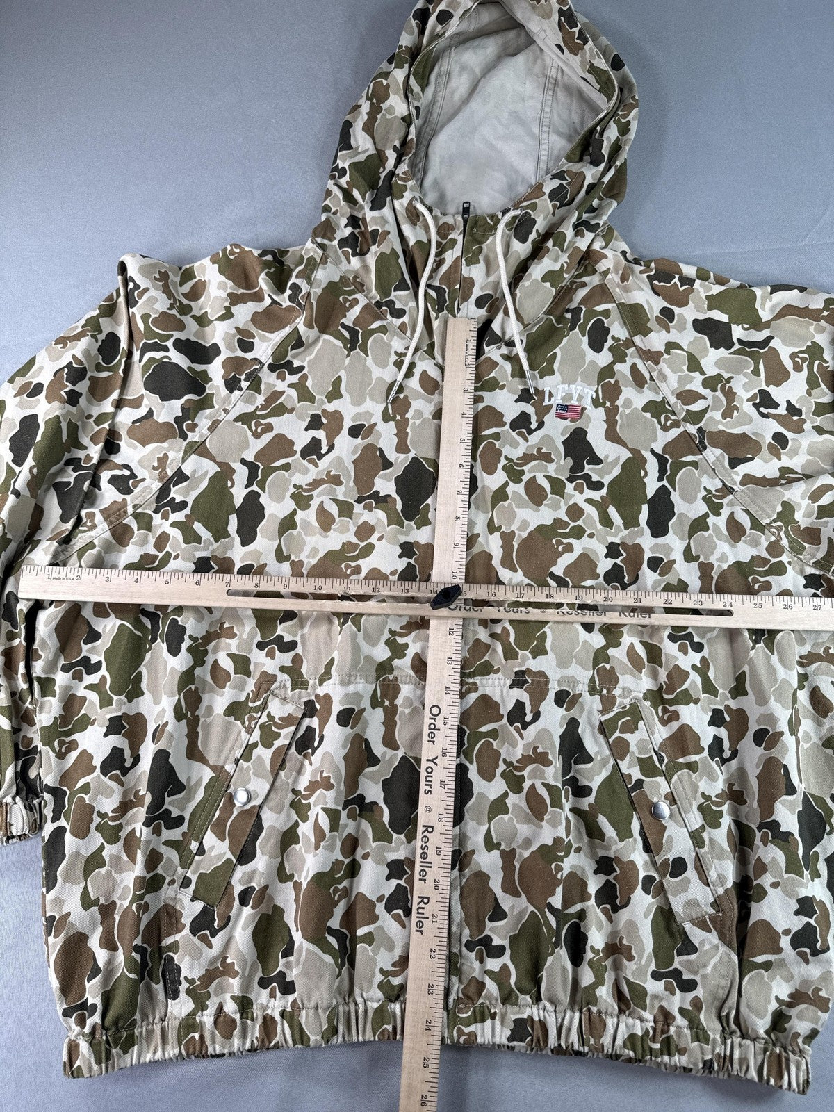 LFYT Camo Hooded Jacket Mens Camouflage Outdoor Full Zip Lightweight